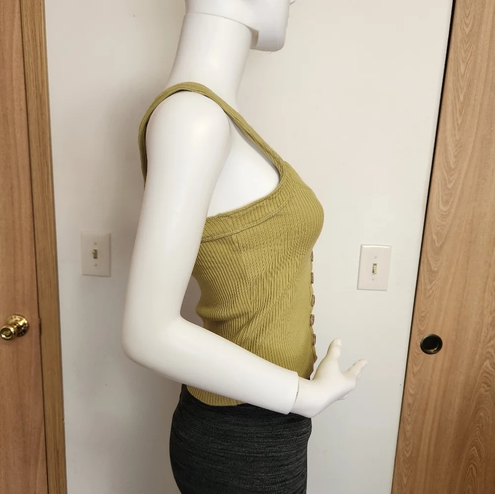 Green Free People Bridgette‎ Ribbed Tank size XS - Picture 9 of 11